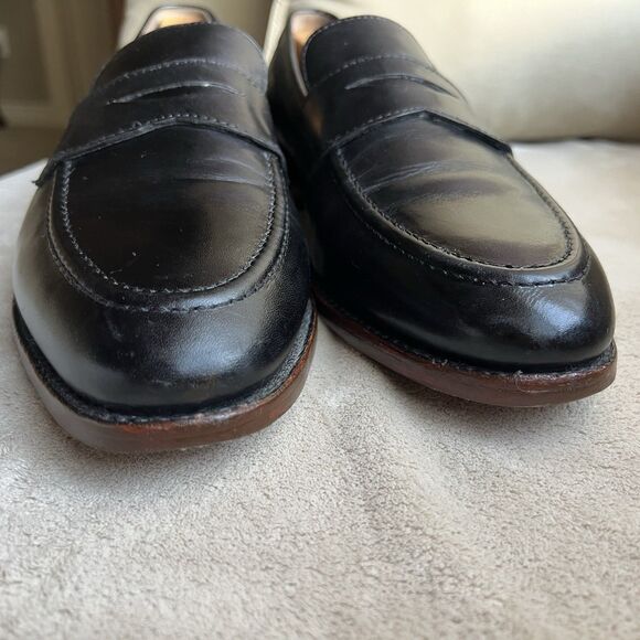 Johnston Murphy Black Leather Slip On Penny Loafer Men 11 Casual Classic Preppy - Picture 8 of 16